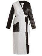 Mm6 Maison Margiela Contrasting-stripe Cotton-poplin Long Jacket