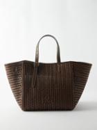 Anya Hindmarch - Neeson Braided-leather Tote Bag - Womens - Dark Brown
