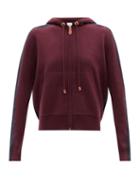 Burberry - Maisie Colour-block Knit Hooded Sweatshirt - Womens - Burgundy