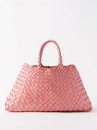 Dragon Diffusion - Santa Croce Small Woven-leather Tote Bag - Womens - Pink