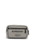 Matchesfashion.com Burberry - Horseferry-print Canvas And Leather Belt Bag - Mens - Black
