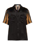 Matchesfashion.com Gucci - Horsebit Print Short Sleeved Silk Blend Shirt - Mens - Black Multi