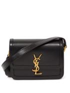 Matchesfashion.com Saint Laurent - Solferino Ysl-plaque Leather Shoulder Bag - Womens - Black