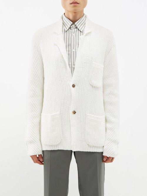 Brioni - Ribbed Sea Island Cotton Cardigan - Mens - White