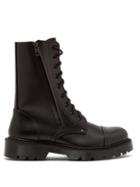 Matchesfashion.com Vetements - Leather Combat Boots - Womens - Black