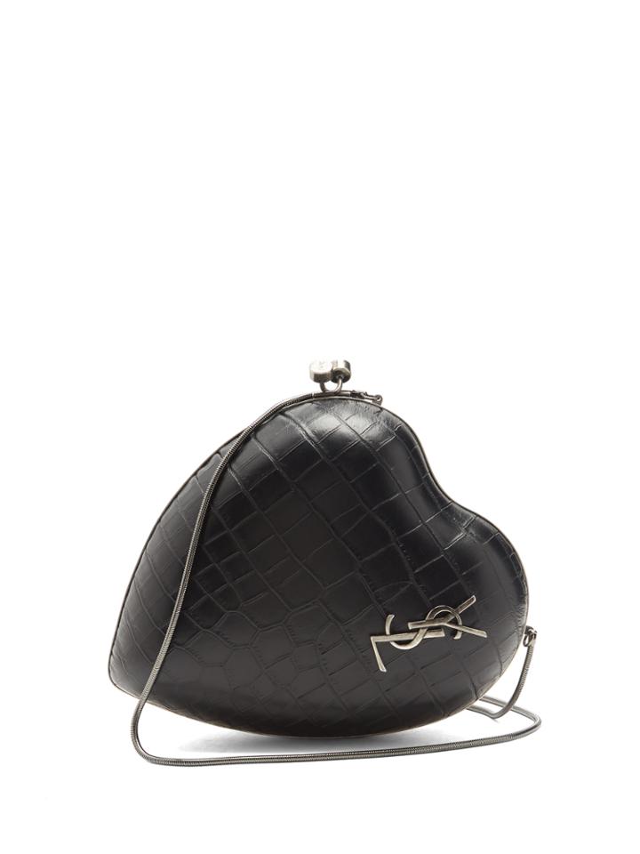 Saint Laurent Love Heart Leather Cross-body Bag