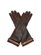 Matchesfashion.com Burberry - Bi Colour Leather Gloves - Womens - Black