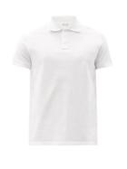 Matchesfashion.com Saint Laurent - Ysl-embroidered Cotton-piqu Polo Shirt - Mens - White