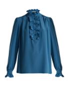 Stella Mccartney Meredith Ruffle-trimmed Silk Blouse
