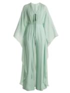 Elie Saab Cape-sleeve Stretch-crepe Cady Jumpsuit