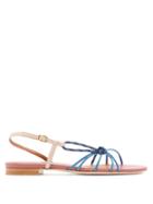 Matchesfashion.com Malone Souliers - Antwerp Knotted Leather Slingback Sandals - Womens - Pink Multi