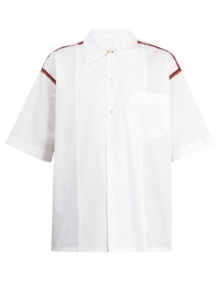 Marni Knit-detail Cotton Shirt