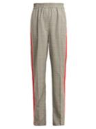 Calvin Klein 205w39nyc Side-stripe Straight-leg Checked Wool Trousers