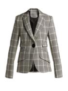 Matchesfashion.com Petar Petrov - Juno Checked Virgin Wool Blazer - Womens - Black White