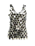 Matchesfashion.com Paco Rabanne - Round Pailette Chainmail Top - Womens - Black Multi