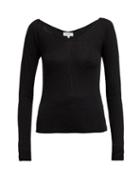 Matchesfashion.com Lemaire - V Neck Slubbed Jersey Top - Womens - Black