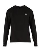 Matchesfashion.com Stone Island - Logo Patch Long Sleeved Cotton T Shirt - Mens - Black