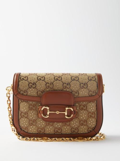 Gucci - Horsebit 1955 Mini Gg-canvas Cross-body Bag - Womens - Beige Multi