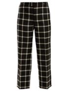 Redvalentino Checked Wool Cropped Trousers