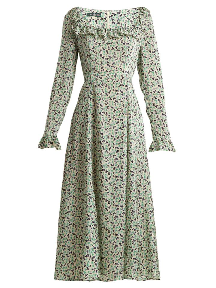 Alexachung Floral-print Square-neck Dress