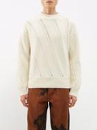 Sunflower - Pietro Open-work Wool Sweater - Mens - Off White
