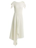 Matchesfashion.com Roland Mouret - Warren Draped Crepe Dress - Womens - White