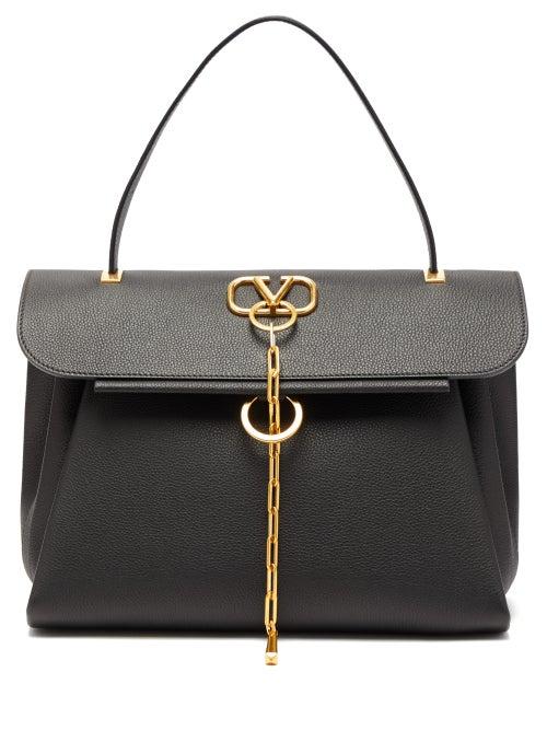Matchesfashion.com Valentino - V Chain Medium Leather Bag - Womens - Black