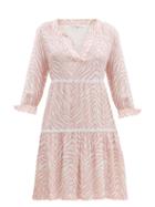 Matchesfashion.com Heidi Klein - Zebra-print Crepe Dress - Womens - Pink Print