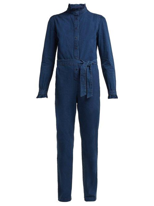 Matchesfashion.com A.p.c. - Antoinette Cotton Jumpsuit - Womens - Blue