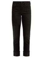Matchesfashion.com Frame - Le High Straight Leg Stretch Denim Jeans - Womens - Black