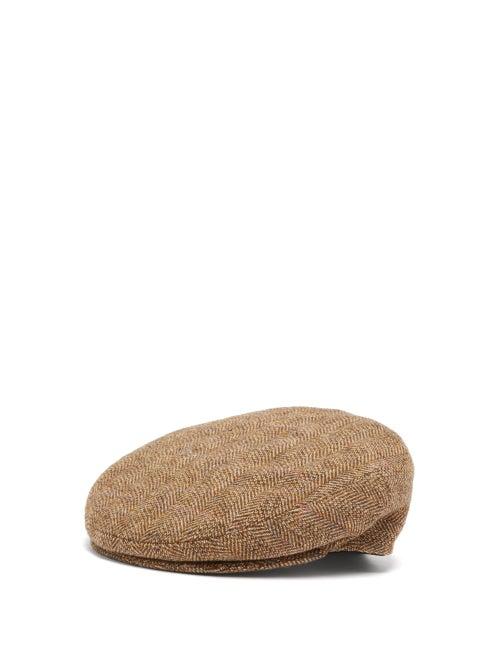 Matchesfashion.com Isabel Marant - Gabor Wool Herringbone Flat Cap - Womens - Beige