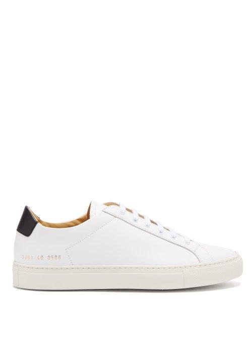 Matchesfashion.com Common Projects - Retro Low Top Leather Trainers - Womens - White Black