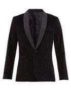 Matchesfashion.com Paul Smith - Shawl-lapel Patterned Velvet Tuxedo Jacket - Mens - Black