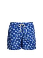 Matchesfashion.com Polo Ralph Lauren - Palm Tree And Bear Print Swim Shorts - Mens - Blue Multi