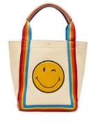 Matchesfashion.com Anya Hindmarch - Pont Small Stripe-trimmed Canvas Tote Bag - Womens - Multi