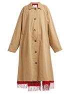 Matchesfashion.com Vetements - Reversible Checked Scarf Trench Coat - Womens - Beige Multi