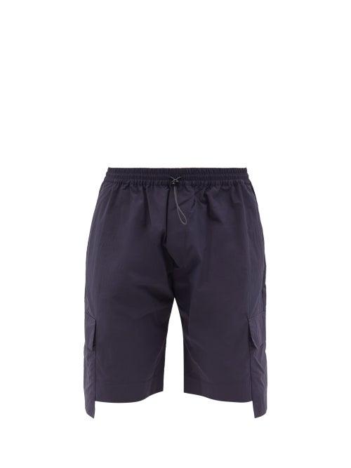 Matchesfashion.com Studio Nicholson - Henta Drawcord-waist Shorts - Mens - Indigo