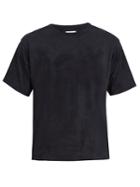 Saturdays Nyc Elliot Crew-neck Faux-suede T-shirt