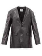 Matchesfashion.com Vetements - Single-breasted Leather Jacket - Womens - Black