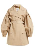 Matchesfashion.com 4 Moncler Simone Rocha - Belted Cotton Twill Trench Coat - Womens - Beige
