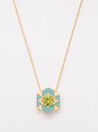 Harwell Godfrey - Evil Eye Diamond, Peridot & 18kt Gold Necklace - Womens - Green Gold