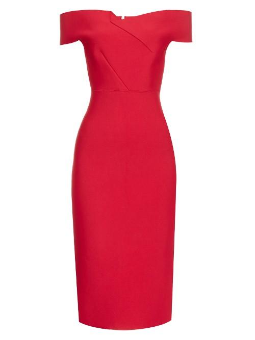 Roland Mouret Belvedere Off-the-shoulder Dress