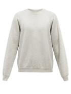 Mens Rtw Les Tien - Crew-neck Brushed-back Cotton Sweatshirt - Mens - Grey
