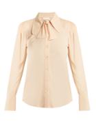Chloé Neck-tie Crepe-cady Blouse