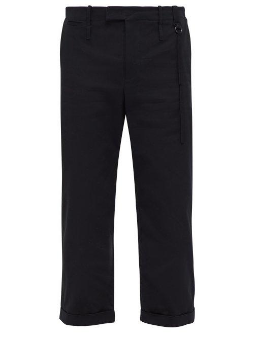 Matchesfashion.com Craig Green - Loose Leg Stretch Cotton Twill Trousers - Mens - Black