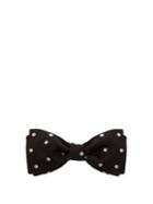 Matchesfashion.com Paul Smith - Polka Dot Self Tie Silk Bow Tie - Mens - Black