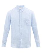 Derek Rose - Monaco Linen Shirt - Mens - Light Blue