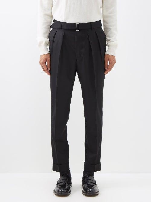 Officine Gnrale - Pierre Pleated Wool Trousers - Mens - Black