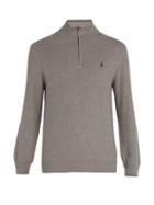 Matchesfashion.com Polo Ralph Lauren - Logo Embroidered Cotton Sweater - Mens - Grey
