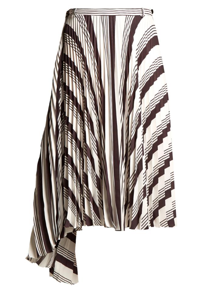 Balenciaga Asymmetric Pleated Skirt